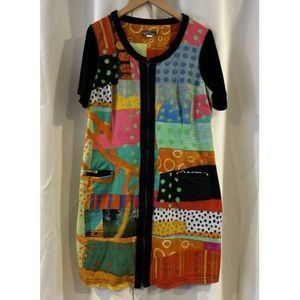 Simply Art Dolcezza: Leisurely Love Stowe In October Abstract Art Contrast Dress